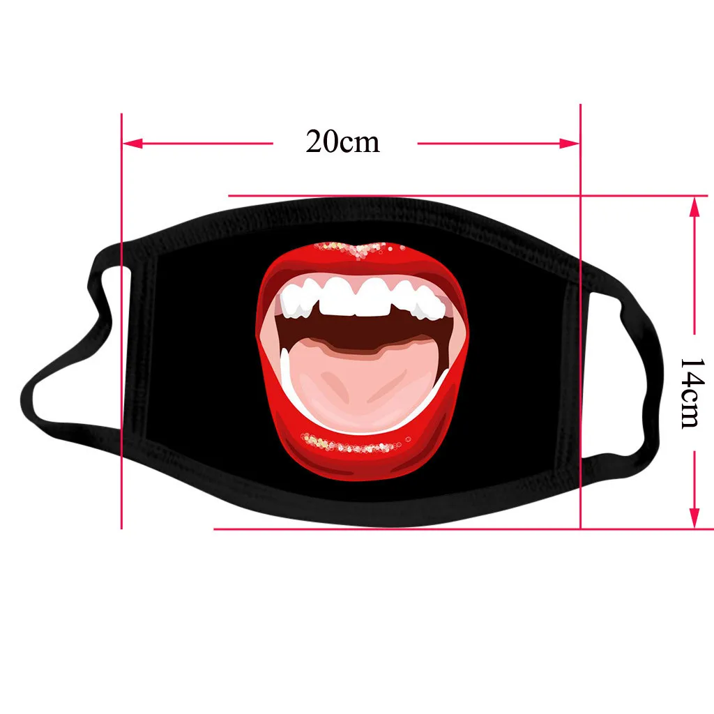 

Fashion Unisex Funny Pm2.5 Dustproof Mask Reusable And Washable Ear Mascarillas Breathable Outdoor Cycling Mascarillas#E1