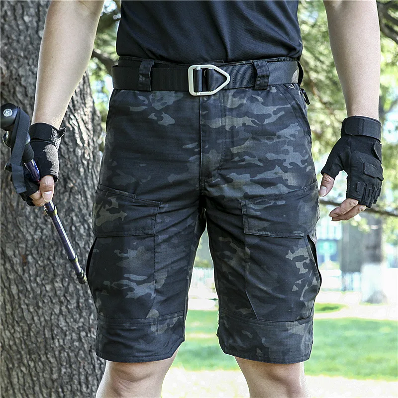 

Summer Tactical Military Shorts Men Waterproof Camouflage Cargo Shorts Casual Loose Cotton Camo Army Shorts