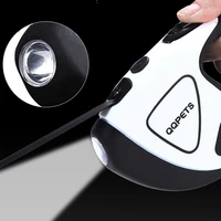 new with led light retractable dog leash automatic flexible dog cat retractor for small to medium sized dog pet supplies