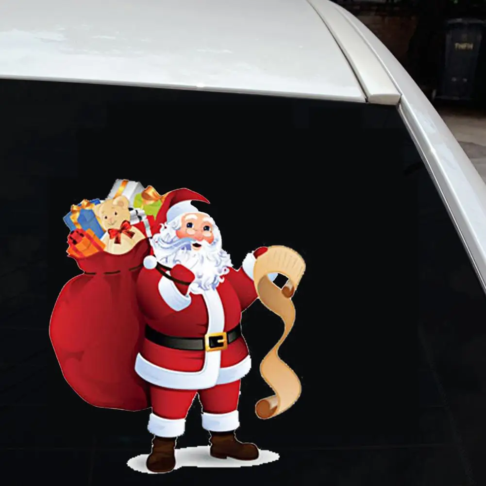 Christmas Old Man Car Reflective Stickers Rear Window Sticker Glass Body Decoration Universal Home |