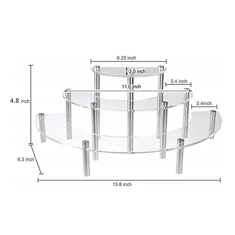 3 яруса подставка для кексов витрины тортов на вечерние десертов рождественской