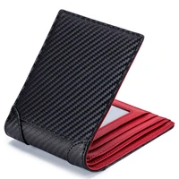 high quality rfid mens wallet ultra thin man carbon fiber wallets microfiber slim bank credit card holder for male short purse
