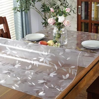 oil cloth glass soft tablecloth 1 0mmwaterproof pvc tablecloth table cloth transparent table cover mat kitchen cosmos pattern