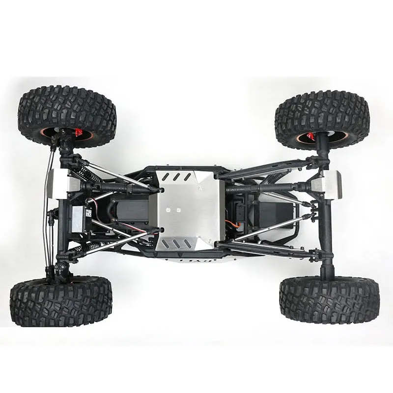 Placa de deslizamiento de metal de armadura de chasis, placa protectora de acero inoxidable para 1/10 RC axial rbx10 ryft, accesorios de coche-1