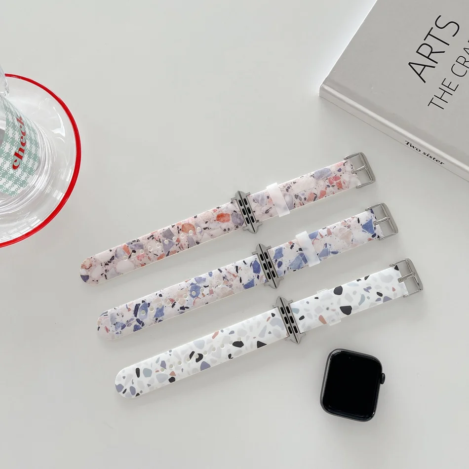 

Newest Strap For Apple Watch Band 44mm 40mm 38mm 42mm Silicone Smartwatch Watchband Bracelet IWatch 3 4 5 6 Se Band