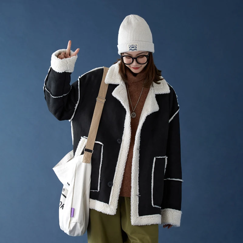 Легкая зимняя куртка женские теплые флисовые куртки женское повседневное пальто