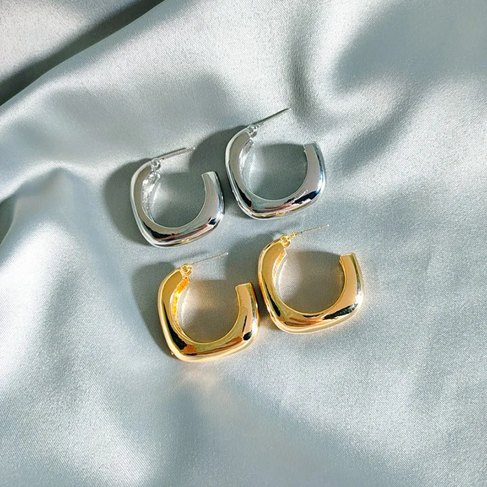 Корея Новый горячий модный золотого цвета круглые гвоздики серьги для женщин