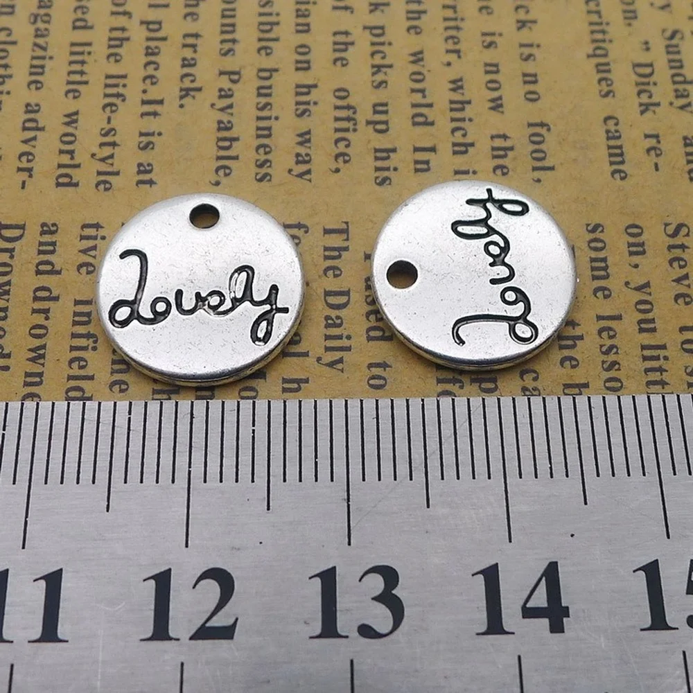 

120pcs Lovely Charms 15mm x 15mm DIY Jewelry Making Pendant Antique Silver Color
