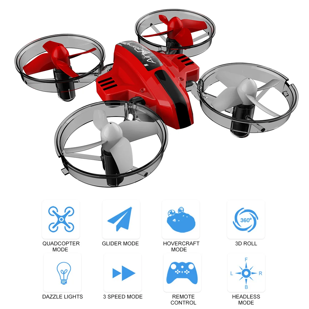 L6082 RC Drone Airplane Hovercraft 3 in 1 Quadcopter Headless Mode Glider Airship 2.4G Multi-functional Boat Remote Kids Toys | Игрушки и