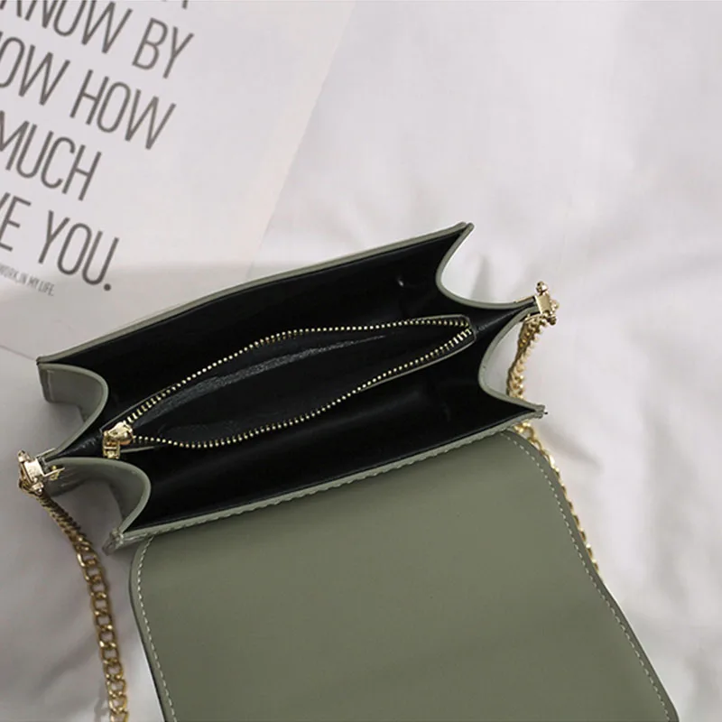 Новая женская маленькая сумка LADSOUL 2019 Женская текстурная через плечо с цепочкой