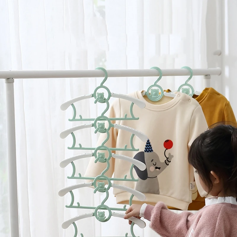 

Детская телескопическая Вешалка, детские вешалки для одежды, портативные вешалки, ветрозащитный пластиковый органайзер для демонстрации д...