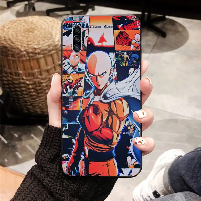 

One-Punch Man Anime Phone Case Black For Samsung A10 20 30 40 50 01 11 31 51 71 S pLUS Cases