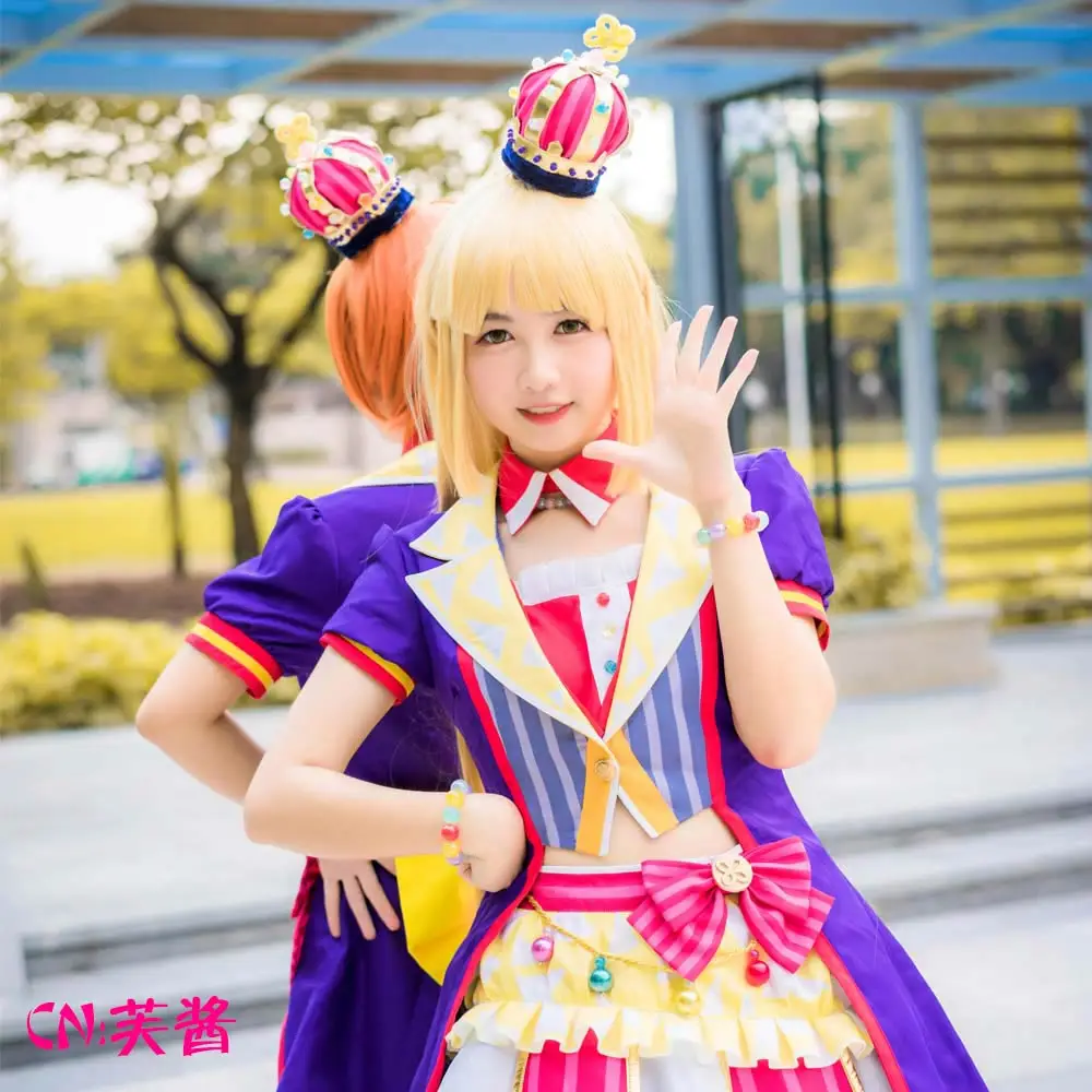 

Cosplay Costume Anime Bang Dream! Tsurumaki Kokoro Hello HappyWorld! 2nd Single Dresses Christmas Halloween Free shipping CG333