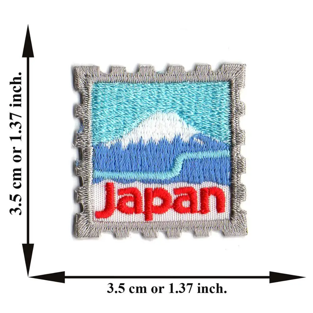 

Stamp Mount Fuji Fujisan JP Japan Travel Country DIY Applique Iron on Patch Sew