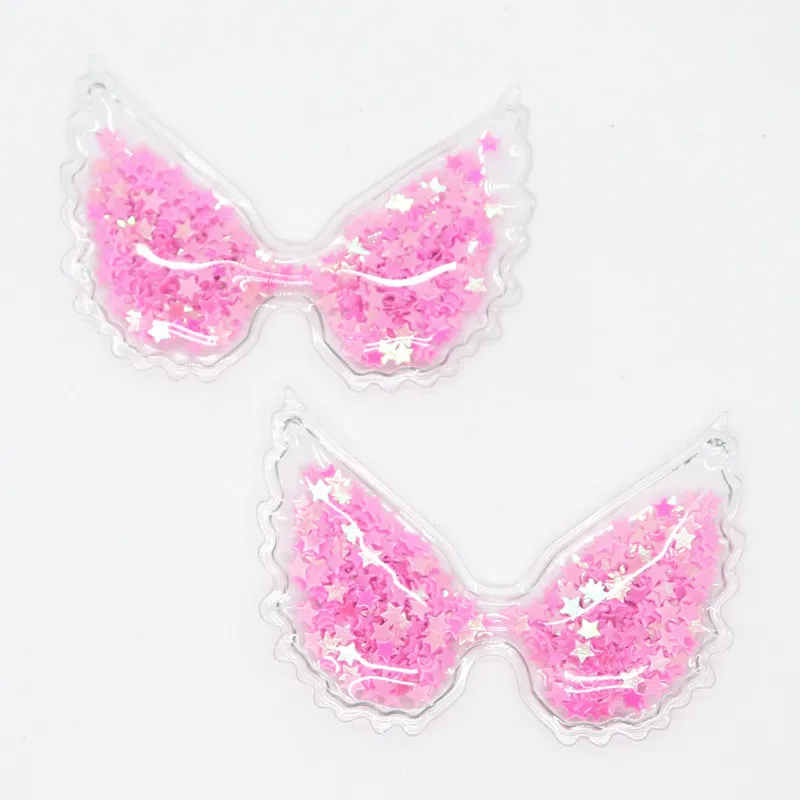 12 шт. прозрачный пластиковый пакет с красочными блестками в виде крыльев для
