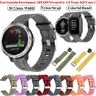 Ремешок для наручных часов 20 22 мм, ремешок для Garmin Vivoactive 3 CAME 2 SQ Vivoactive3 4Forerunner 745 645 245, нейлоновые аксессуары для часов