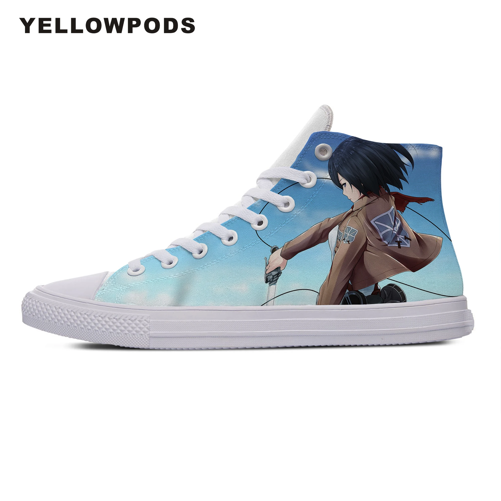 

Customized Your Own Logo/Photo/Image Pattern Attack On Titan Anime Men Flats Shoes Fashion Brand Diy Your Shoes