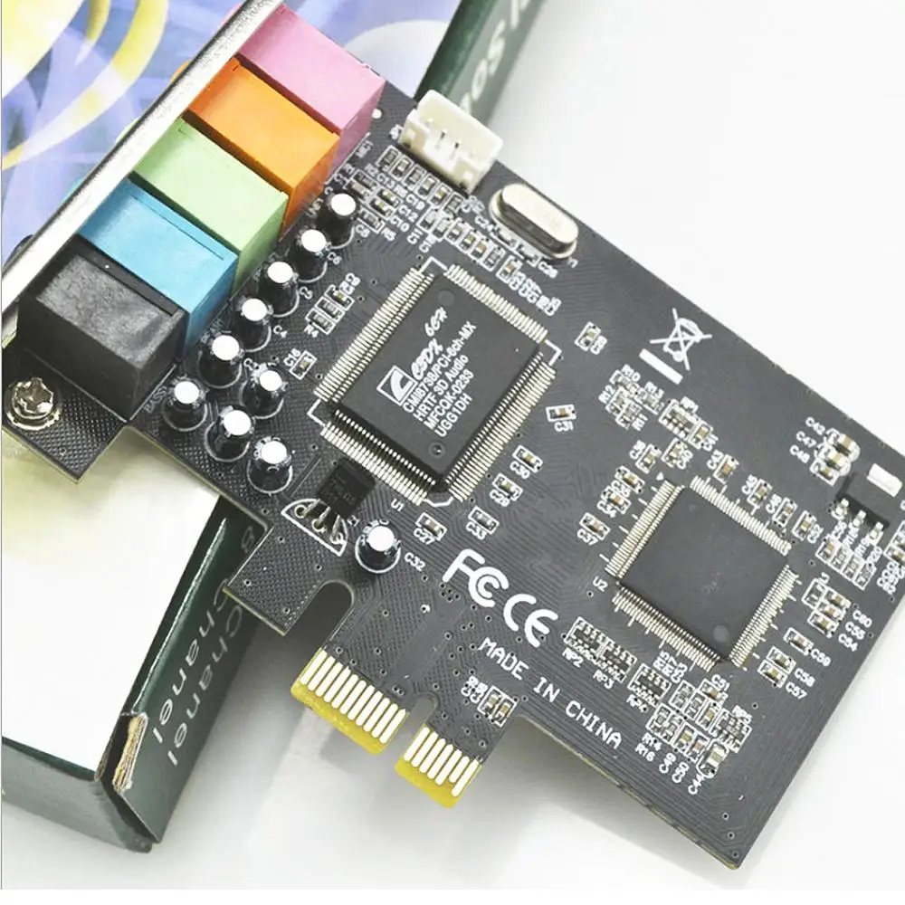 Новая 3D стерео 5 1 внутренняя звуковая карта для ПК Windows 10 PCI e аудио CMI8738 чип 32/64 бит