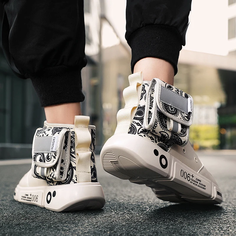 

New Designer Casual Shoes Men Stylish Sneakers Male Walking Footwear Breathable Comfortable High Top Man Shoes Dropshipping