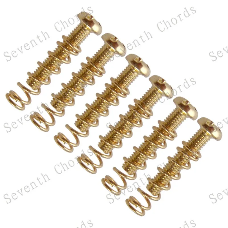 6pcs elektrische gitarre tremolo brücke string sättel montieren konische frühling und schrauben silber schwarz gold zubehör teile
