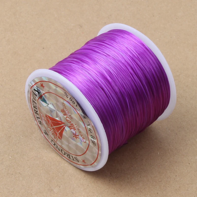 Прочный эластичный шнур для бисероплетения с кристаллами 60 м/рулон 0 6 мм