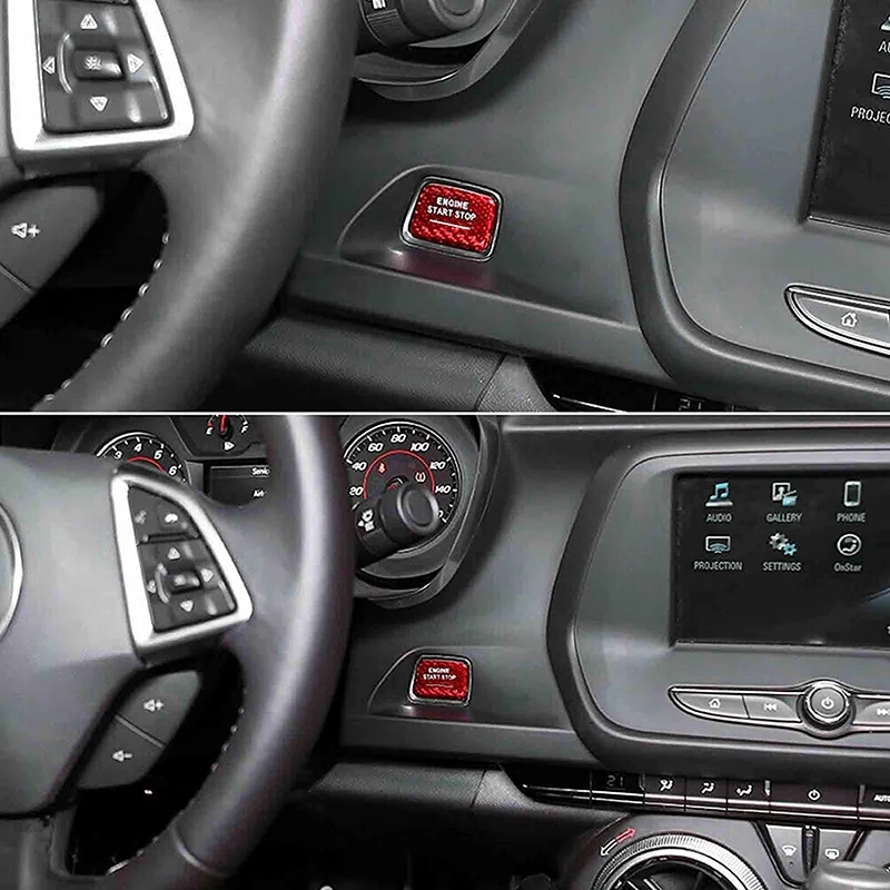 Start Stop Engine Push Button Cover Trim Sticker for Chevrolet Camaro 2016 2017 2018 2019 | Автомобили и мотоциклы
