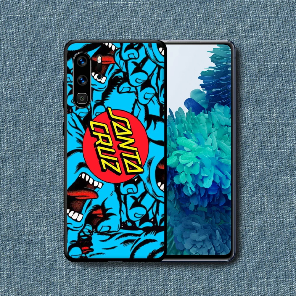 

Santa Cruz Skateboard Brand Phone Case For Huawei P Mate Smart 10 20 30 40 Lite Z 2019 Pro black Funda Silicone Cell Tpu Coque