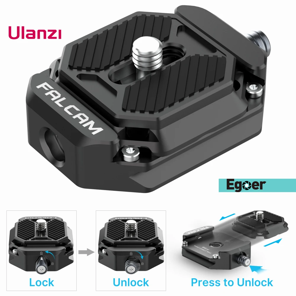 

Ulanzi FALCAM F38 Quick Release Plate Clamp Kit Universal DSLR Camera Gimbal Arca Swiss Tripod Slider Mount Adapter