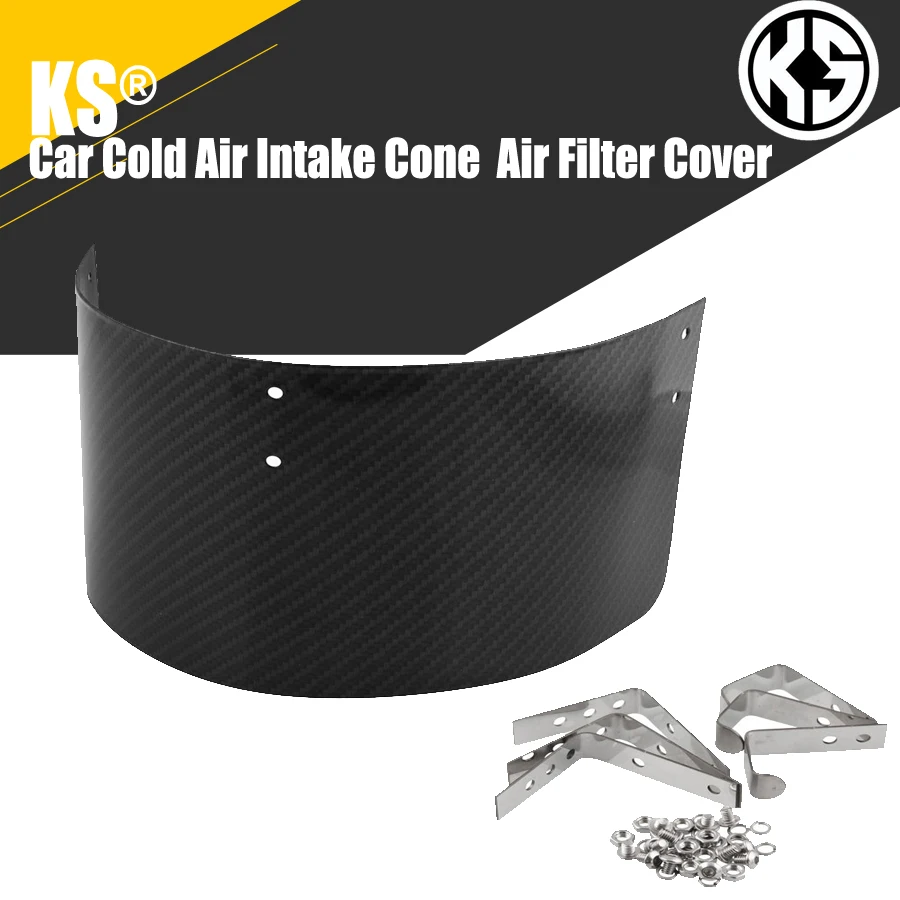 

2,5 дюймов-5 дюймов, из нержавеющей стали, углеродное волокно, для автомобиля, холодного воздуха, спортивный воздушный фильтр, крышка шеи, тепл...