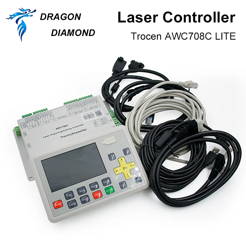Оригинальная система лазерного контроллера Trocen AWC708C LITE Co2 для лазерной