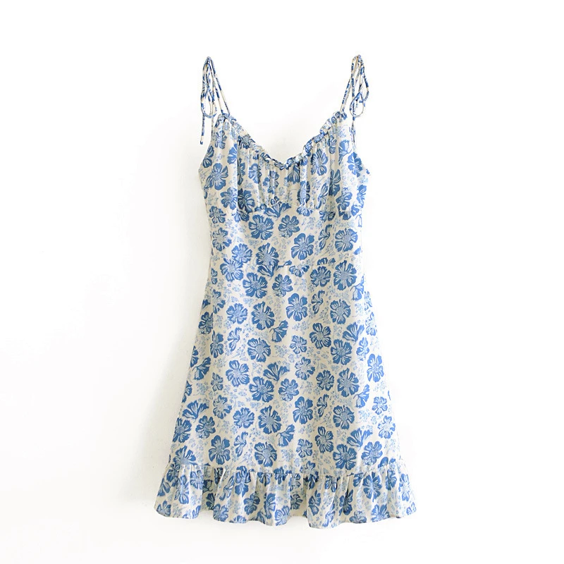 Женское шифоновое платье рубашка с запахом повседневное винтажное цветочным