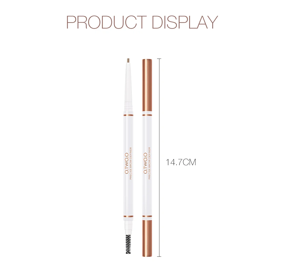 

O.TWO.O Eyebrow Pencil Waterproof Natural Long Lasting Ultra Fine 1.5mm Eye Brow Tint Cosmetics Brown Color Brows Make Up T1487