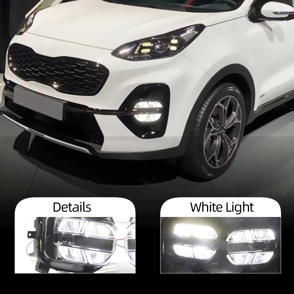 Автомобильная проблесковая 2 шт. светодиодный для Kia sportage KX5 2019 2020 дневные ходовые