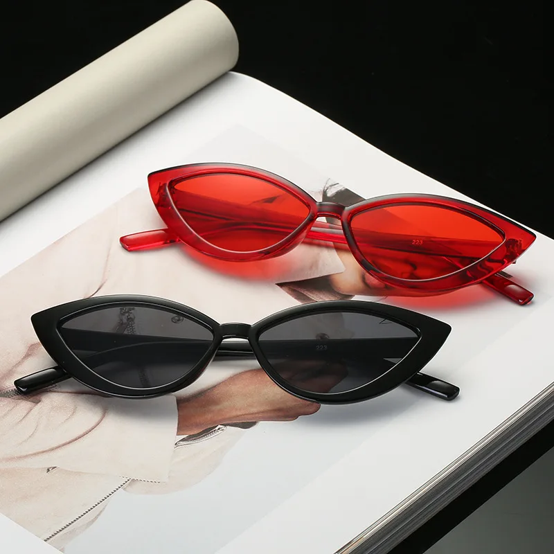 Черные солнцезащитные очки кошачий глаз женские брендовые дизайнерские