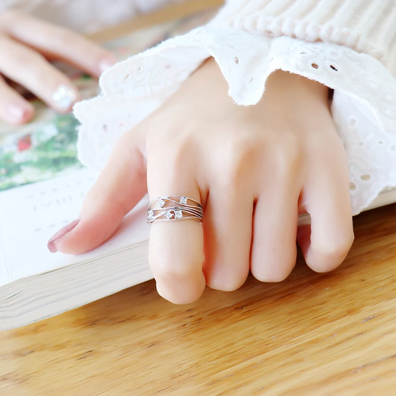 

Original thickened sterling silver ring inlay star zircon finger hot style ring ring for men and women3