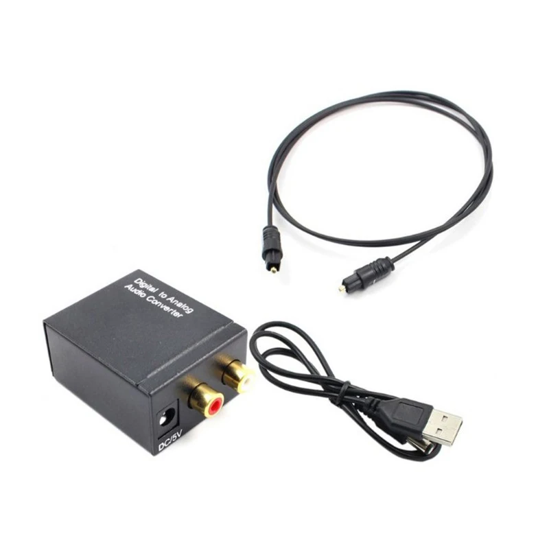 

Coaxial Digital Signal Optical Fiber to Analog Audio Converter AS99