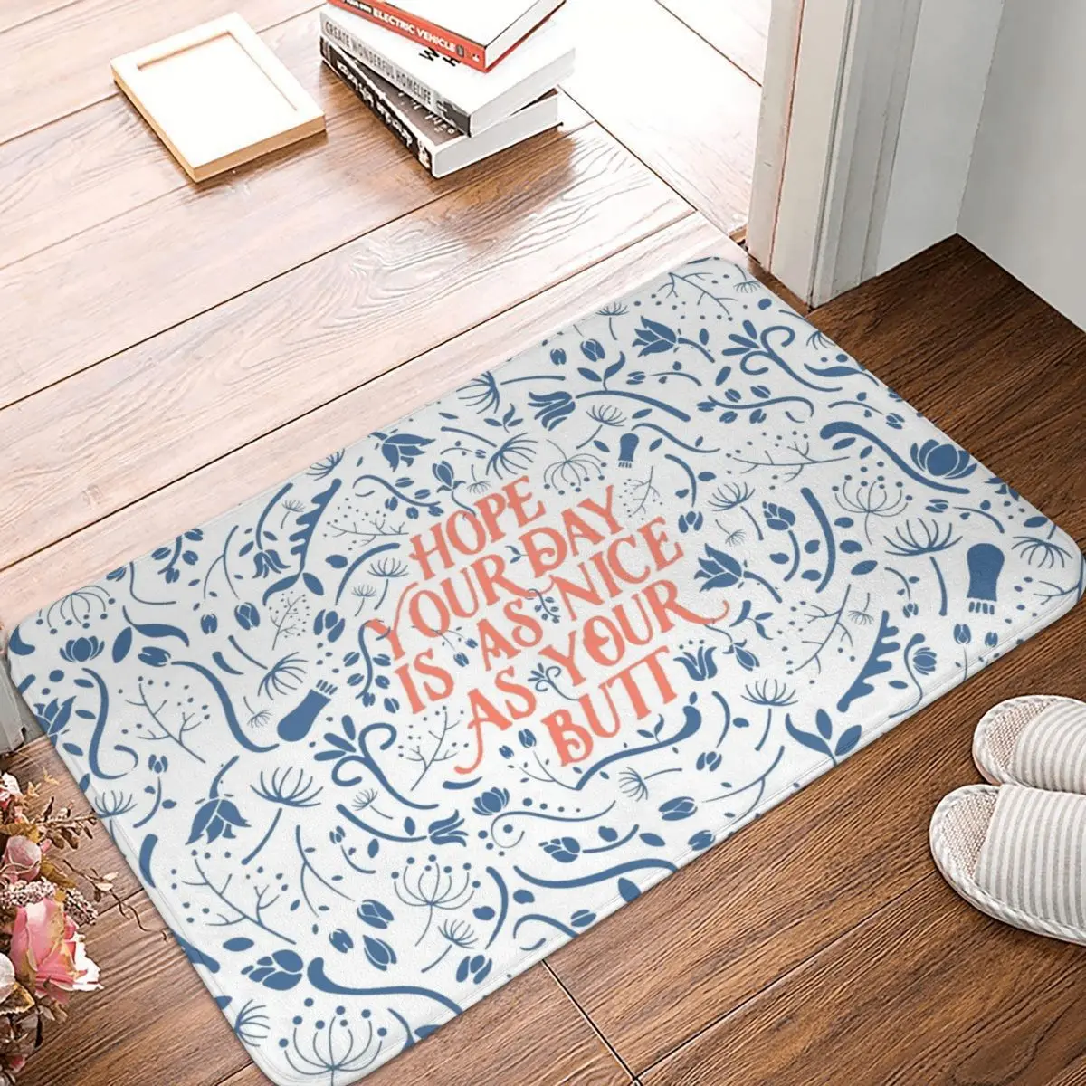 

Hope Your Day Is As Nice As Your Butt White Doormat Carpet Mat Rug Polyester Anti-slip Floor Decor Bath Bathroom Kitchen 40x60