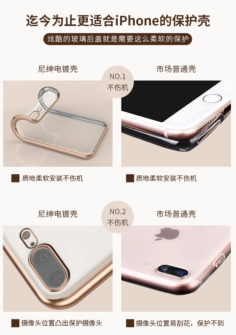 Роскошный обшивка прозрачный мягкий кремний чехол для телефона для iPhone 6 s 6S 7 7S iPhone 8 Plus X 10 11 Pro XR XS Max 5 5S 5SE Тонкий чехол