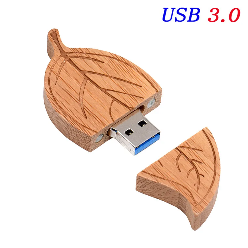 B JASTER USB 3,0 флэш-накопитель с листом+ деревянная коробка для хранения USB ручка-накопитель карта памяти 4G 8G 16GB 32GB 64GB 128GB U диск Рождественский подарок - Цвет: B