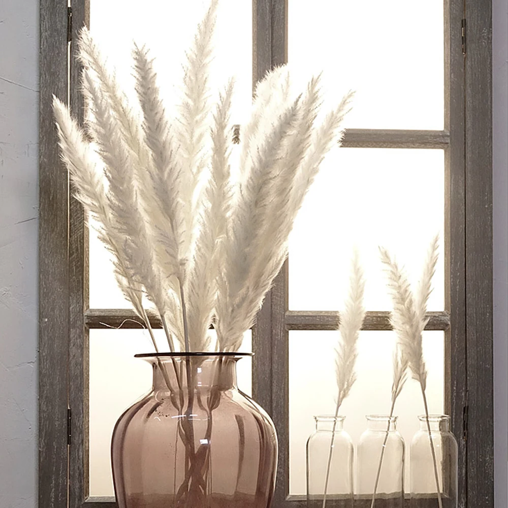 

30Pcs Artificiales Dried Grass Flowers Decoracion Real Plants Home Decor Wedding Decoration Phragmites Australis Wedding Decor