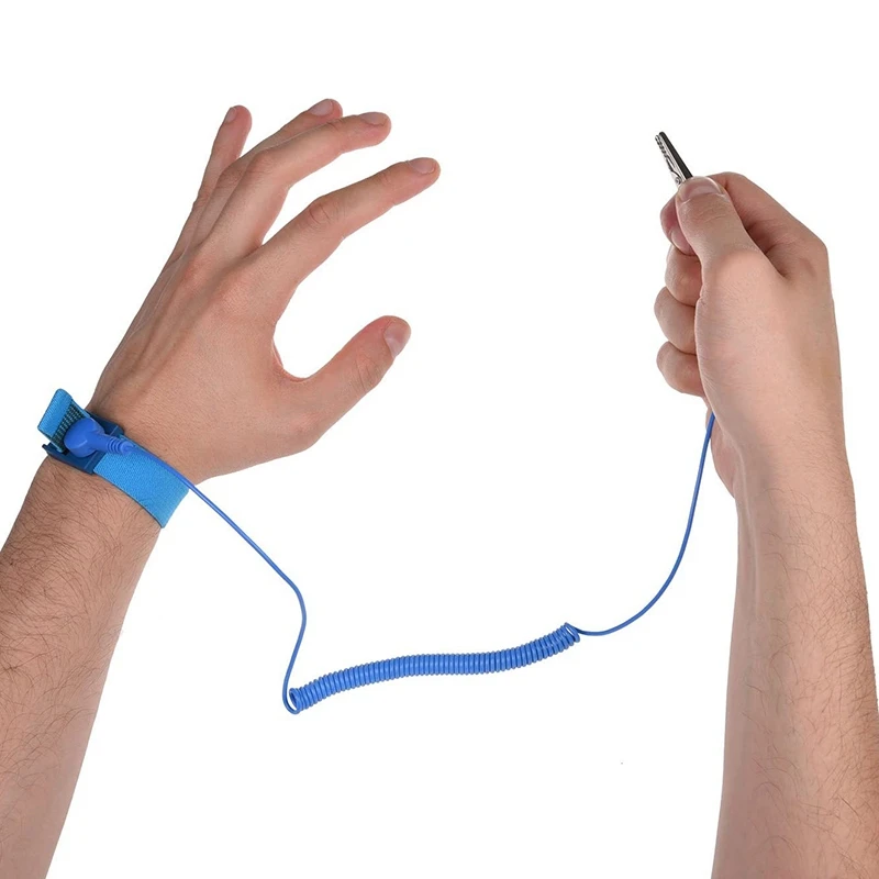 3 шт. полиуретановый Антистатический браслет проводной Синий на запястье