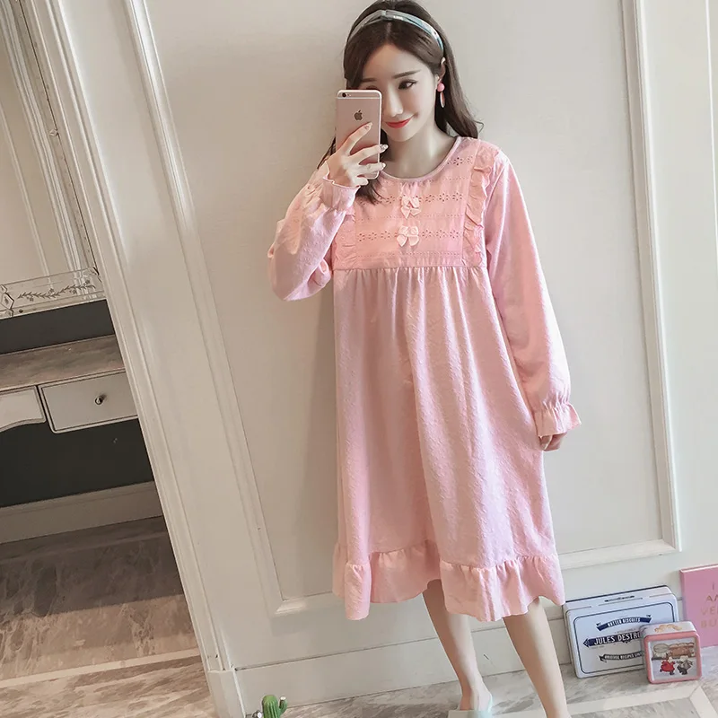 Розовая ночная рубашка хлопковые ночные рубашки для женщин принцесса сна и