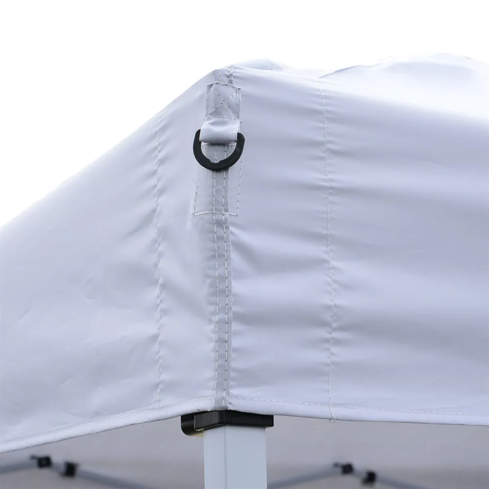 Outsunny Folding Gazebo Waterproof with Strings and pegs coating Oxford Cloth 2.5x2.5 m White | Дом и сад