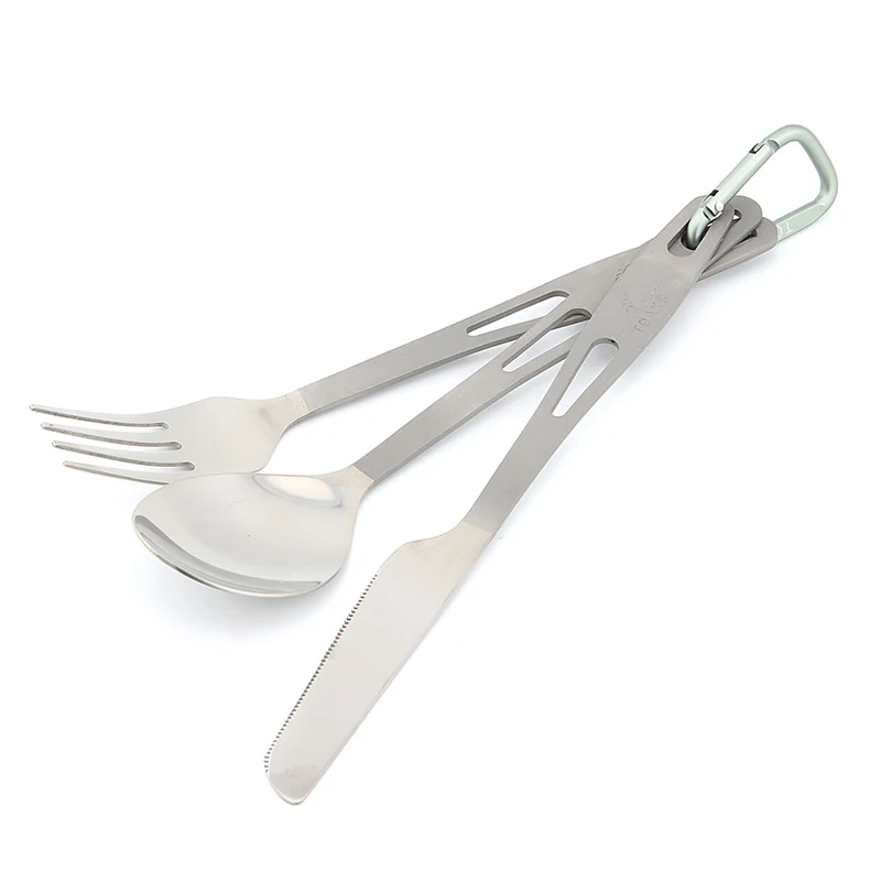 

Titanium Spoon Fork Knife Set Camping Tableware Ultralight Travel Tourist Outdoor Picnic Equipment Cutlery Set
