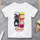 Футболки Bandai для детей, забавная Одежда Наруто, Детская футболка с животными для мальчиков, детские летние яркие милые футболки для малышей, топы, спортивная одежда