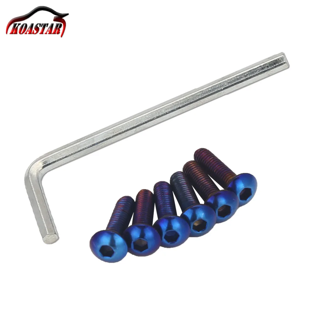 Титановый Синий Болт m4x18 конический шестигранный винт для рулевого колеса