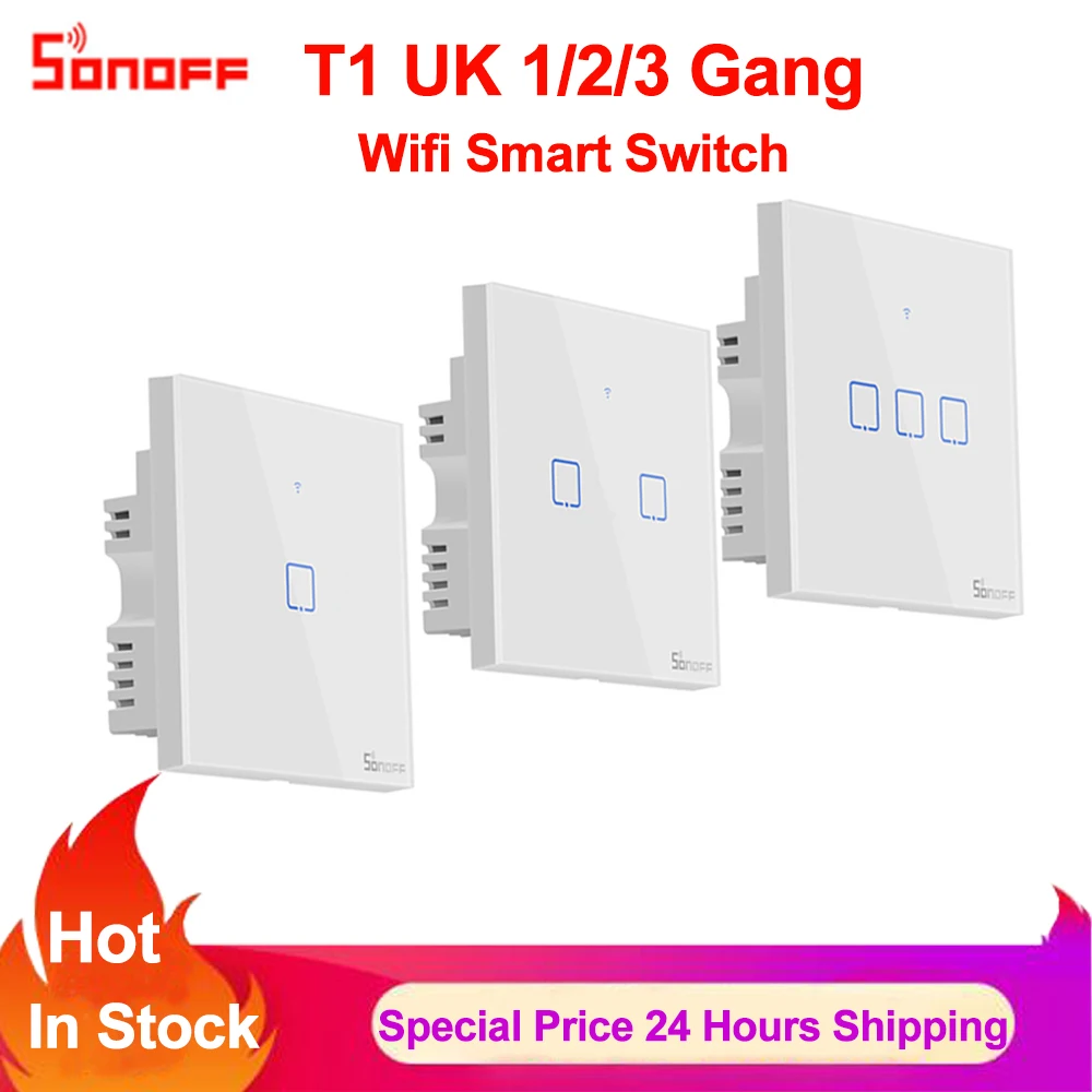 Переключатель Sonoff TX T1 Wi Fi настенный сенсорный переключатель с дистанционным