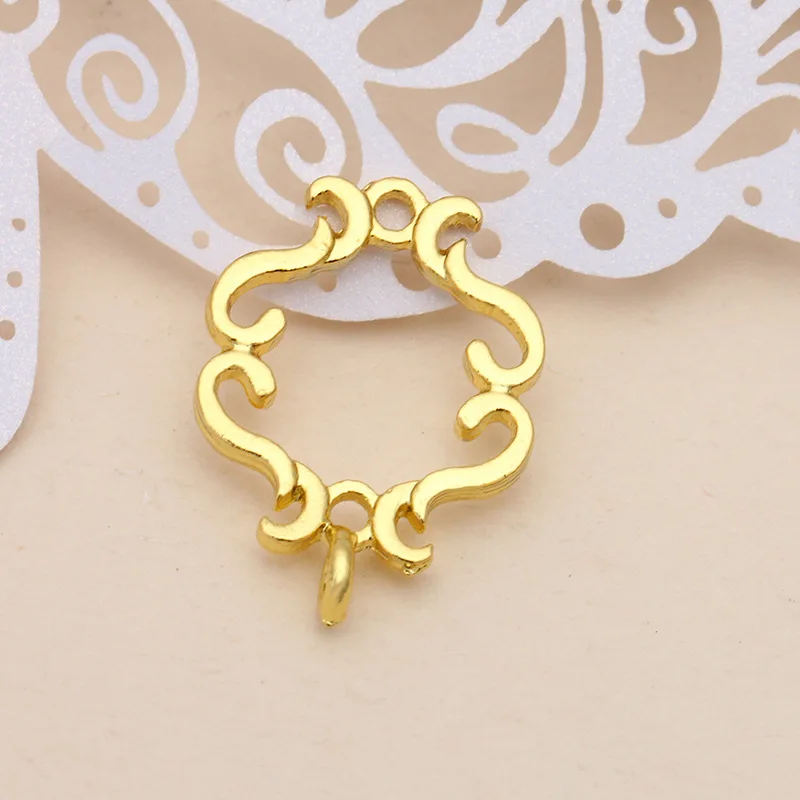 100pcs Zinc Alloy Metal Casted Hollow Vine Flower Pendant Connectors Charms Bracelet Earrings Making DIY Jewelry Accessories | Украшения и