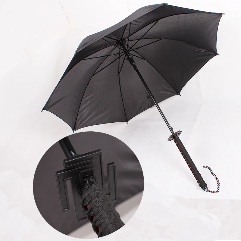 Quality Windproof Outdoor Umbrella Automatic Beach Katana Umbrella Luxury Black Free Shiping Paraguas Samurai Umbrella ZP50YS enlarge