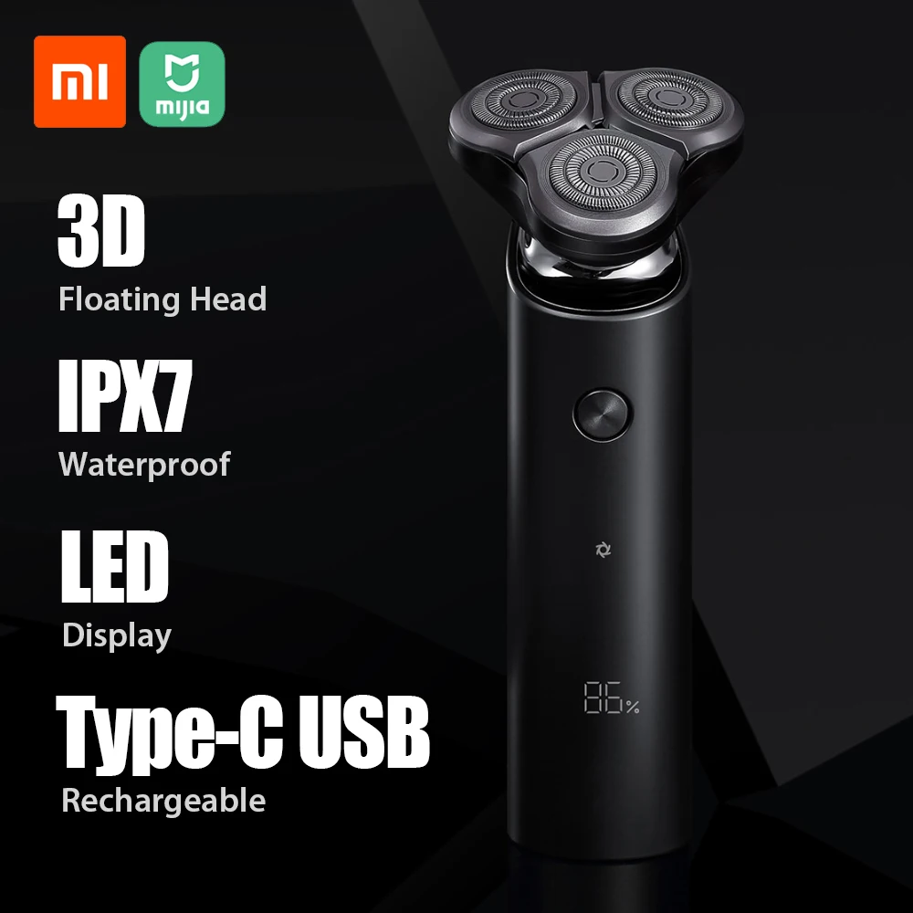 Электробритва Xiaomi Mijia S500 Мужская водонепроницаемая триммер для бороды с 3
